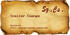 Szeiler Csenge névjegykártya